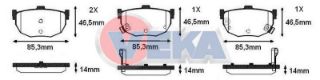 FREN BALATA ARKA İKAZLI KİA CERATO (LD) 1.5 CRDI - 1.6 CRDI - 1.6İ 2004-2012/ HYUNDAİ ELANTRA 1.8İ - 2.0 CRDI 2001-2007/ NİSSAN MAXİMA (J30) 3.0İ V6 1988-1994 resmi