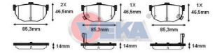 FREN BALATA ARKA İKAZLI KİA CERATO (LD) 1.6İ 2004-2012 / CERATO (LD) 1.5 CRDI 2004-2012 resmi