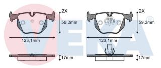 FREN BALATA ARKA LAND ROVER RANGEROVER III 3.0 TD 6 2002-2012/BMW X5 3.0 D 2000-2007/(E53) 3.5 XD 2000-2007/(E53) 4.4 2000-2007/BMW X3 (E83) 2.0 D 2004-2010/(E83) 3.0 D 2004-2010/(E83) 2.5 2004-2010 resmi