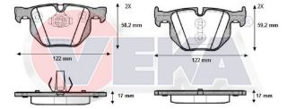 FREN BALATA ARKA BMW X5 (E70) 3.0 SI 2007-2012 / (E70) 3.0 D 2007-2012 / (E70) 4.8İ 2007-2012 / (E70) 4.4İ 2007-2012 / (E70) 3.5 XD 2007-2012 resmi