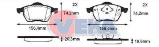 FREN BALATA ÖN VOLKSWAGEN SHARAN (7M8,7M9,7M6) 1.8 T 1995-2010 / SHARAN (7M8,7M9,7M6) 1.9 TDI 1995-2010 resmi