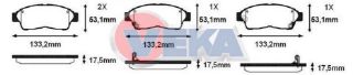 FREN BALATASI ÖN COROLLA 1.3İ 17.50MM 92>97 resmi