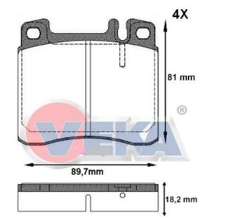 FREN BALATA ÖN MERCEDES S SERISI (W140) S 320 1991-1998 / S SERISI (W140) S 300 1991-1998 resmi