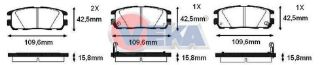 FREN BALATA ARKA İKAZLI OPEL FRONTERA A 2.3 TD 1992-1998 / FRONTERA A 2.5 TDS 1992-1998 / FRONTERA A 2.0İ 1992-1998 / FRONTERA B 2.2İ 1998- / FRONTERA B 2.5 TDS 1998- resmi