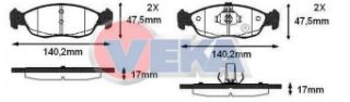 FREN BALATA ÖN PEUGEOT 106 II 1.4İ 1996-2002 / 106 II 1.6İ 1996-2002 / XSARA (N1) 1.6 1997-2005 / SAXO 1.4 1996-2004 / 306 1.6İ 1993-2002/ 306 1.8İ 1993-2002 resmi