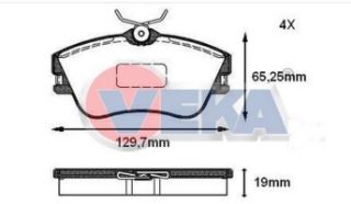 FREN BALATA ÖN VOLKSWAGEN TRANSPORTER IV (70XB,70XC,7DB,7DW) 1.9 D 1990-2003 / TRANSPORTER IV (70XB,70XC,7DB,7DW) 2.4 D 1990-2003 resmi