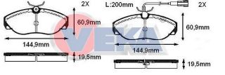 FREN BALATA ÖN FISLI FIAT DUCATO 2.5 D 1994-2002 / DUCATO 2.0 JTD 1994-2002 / DUCATO 2.8 JTD 1994-2002 / BOXER I 2.5 D 1994-2002 / JUMPER I 2.8 TDI 1994-2002 / JUMPER I 2.5 D 1994-2002 resmi