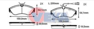 FREN BALATA ÖN FISLI FIAT DUCATO (230) 2.0 JTD 1994-2002 / DUCATO (230) 2.5 TDI 1994-2002 / DUCATO (230) 2.8 TDI 1994-2002 / CITROEN JUMPER I 2.8 HDI 1994-2002 resmi