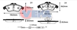 FREN BALATA ÖN MERCEDES SPRINTER 2T (901,902) 208 D 1995-2006/ SPRINTER 2T (901,902) 210 D 1995-2006/ VOLKSWAGEN LT 28-35 II (2DB,2DE,2DK) 2.5 TDI 1996-2006/LT 28-35 II (2DB,2DE,2DK) 2.8 TDI 1996-2006 resmi