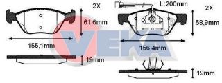 FREN BALATA ÖN FISLI FIAT MAREA (185) 2.0İ 150 HP 1996-2007/ BRAVO (182) 2.0İ 20V HGT 1995-2004/ ALFA ROMEO 156 (932) 1.9 JTD 1997-2005/ 147 (937) 1.6 2001-2010/ 147 (937) 1.9 JTD 2001-2010 resmi