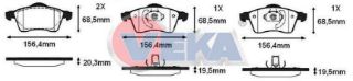 FREN BALATA ÖN VOLKSWAGEN TRANSPORTER IV (70XB,70XC,7DB,7DW) 2.5 TDI 19.50-20.30MM 1990-2003 resmi