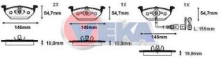 FREN BALATA ÖN FISLI VW GOLF IV 1.4İ 16V 1997-2005/ GOLF IV 1.6İ 1997-2005/ GOLF V 1.6İ 2003-2009/ BORA 1.4İ 16V 1998-2005/ AUDI A3 1.6 1996-2003/ LEON 1.9 TDI 1999-2006 resmi