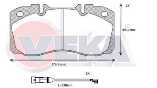 FREN BALATA ÖN IVECO EURO CARGO 3.9 22.00MM 1991- resmi