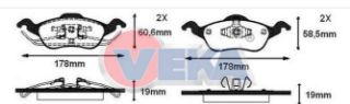 FREN BALATA ÖN FORD FOCUS I 1.6İ 16V 1998-2004/ FOCUS I 1.8İ 16V 1998-2004/ FOCUS I 1.8 TDCI 1998-2004/ FOCUS I 1.6 TDCI 1998-2004/ FOCUS I 1.4İ 16V 1998-2004/ FOCUS I 2.0İ 16V 1998-2004 resmi