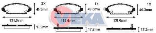 FREN BALATA İKAZLI ÖN HONDA ACCORD VII (CL) 1.6İ 16V 17.20MM 2003-2008 resmi