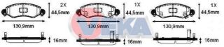 FREN BALATA ÖN İKAZLI OPEL AGILA A (H00) 1.0 12V 2000-2007 / AGILA A (H00) 1.2İ 16V 2000-2007 resmi