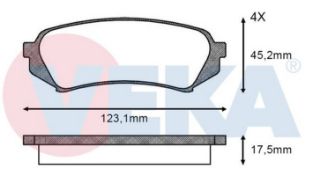 FREN BALATA ARKA TOYOTA LAND CRUISER 100 (UZJ100) 4.2 TD 1998-2007 / LAND CRUISER 100 (UZJ100) 4.7 1998-2007 resmi