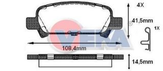 FREN BALATA ARKA SUBARU FORESTER (SG) 2.0İ 14.50MM 2002-2007 resmi