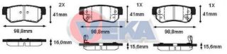 FREN BALATA ARKA İKAZLI HYUNDAİ GETZ 1.3İ 2002-2008/ 1.4İ 2002-2008/ 1.5 CRDI 2002-2008/ SONATA IV 2.0İ 2001-2004/ TUCSON 2.0 CRDI 2004-2010/ SPORTAGE 2.0 CRDI 2004-2010/ KİA MAGENTIS 2.0 CRDI 2005- resmi