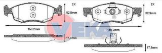 FREN BALATA ÖN DACİA LOGAN 1.5 DCI 2004-2012/ LOGAN 1.4 2004-2012/ LOGAN 1.6 16V 2004-2012/ SANDERO 1.5 DCI 2008-2013/ LOGAN MCV 1.5 DCI 2007-2013/ resmi