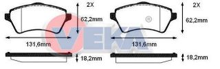 FREN BALATA ÖN LAND ROVER FREELANDER (LN) 2.5İ 18.20MM 1998-2007 resmi