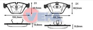 FREN BALATA ÖN İKAZLI BMW 3 SERISI (E90) 330 Xİ 2005-2011/(E92) COUPE 330 D 2005-2011/5 SERISI (E60) 530 D 2003-2010/X1 (E84) 2.0 D 2011-/X1 (E84) 1.6İ 2011-/7 SERISI (E65) 730 Lİ 2001-2009 resmi