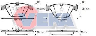 FREN BALATA ÖN BMW 5 SERISI (F10) 528 İ 2010- / (F10) 530 İ 2010- / (F10) 535 İ 2010- / (F10) 525 D 2010- resmi