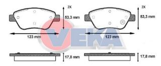 FREN BALATA ÖN FIAT DOBLO 1.3 MJT 2001-2010/LİNEA 1.3 MJT 2007-/ALBEA 1.3 MJT 2007-/ALBEA 1.2İ 2003-2007/ resmi