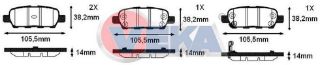 FREN BALATA ARKA NİSSAN QASHQAI 1.5 DCI 2007-2014/ QASHQAI 1.6İ 2007-2014/ QASHQAI 2.0 DCI 2007-2014/ X-TRAİL 2.0 DCI 2007-2013/  X-TRAİL 2.0İ 2007-2013/RENAULT KOLEOS 2.0 DCI 2008-2014 resmi