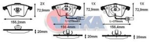 FREN BALATA ÖN FISLI AUDI A8 2.8 2003-2010/ A8 4.2 V8 TDI 2003-2010/ A8 3.0 TFSI 2003-2010/A4 2.0 TFSI 2004-2008/ SEAT EXEO 1.6 2008-/ LEON 2.0 FSI 2005-2012/ LEON 1.8 TSI 2005-2012 resmi