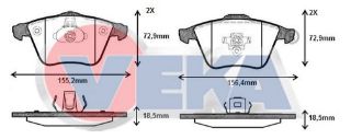 FREN BALATA ÖN VOLVO S40 II (MS) 1.6İ 2004-2012 / S40 II (MS) 2.0İ 2004-2012 resmi