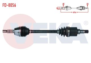 KOMPLE AKS SOL ÖN FORD TRANSİT COURIER 1.5 TDCI M-T UZUNLUK 614MM 2014- resmi