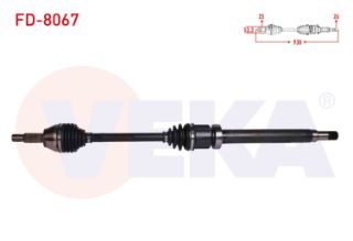 KOMPLE AKS SAĞ ÖN FORD FİESTA VI 1.4İ A-T UZUNLUK 938 MM 2008-2012 resmi