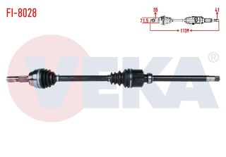 KOMPLE AKS SAĞ ÖN FIAT DUCATO III (250) 2.3 MJT UZUNLUK 1140MM 2006-2014 resmi