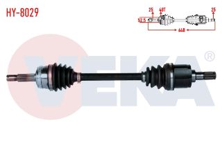 KOMPLE AKS SOL ÖN HYUNDAİ ACCENT ERA 1.4İ 16V ABSLI 48 DIS UZUNLUK 640MM 2006-2012 resmi