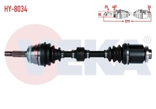 KOMPLE AKS SAĞ ÖN HYUNDAİ GETZ (TB) 1.5 CRDI ABSLI 48 DIS UZUNLUK 579MM 2002-2008 resmi