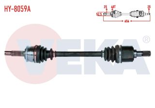 KOMPLE AKS SOL ÖN HYUNDAİ I20 (PB, PBT) 1.4 CVVT A-T ABSLI 48 DIS UZUNLUK 656MM 2008-2015 resmi