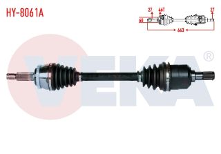 KOMPLE AKS SOL ÖN HYUNDAİ I30 (FD) 1.6 CRDI M-T ABSLI 46 DIS UZUNLUK 663MM 2007-2011 resmi