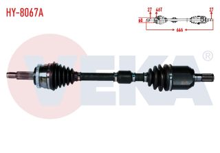 KOMPLE AKS SOL ÖN HYUNDAİ I30 (GD) 1.6 CRDI ABSLI 46 DIS A-T UZUNLUK 666MM 2011-2017 resmi