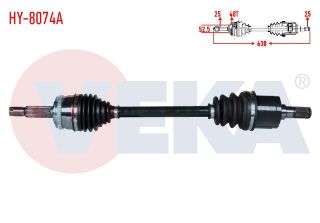 KOMPLE AKS SOL ÖN ABSLI 48 DIS UZUNLUK 630MM HYUNDAİ GETZ (TB) 1.3İ - 1.4İ - 1.6İ 2002-2008 resmi