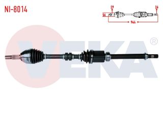 KOMPLE AKS SAĞ ÖN NİSSAN JUKE (F15) 1.5 DCI UZUNLUK 944MM 2010- resmi