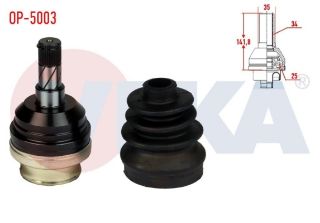 AKS KAFASI SOL SAĞ ÖN İÇ OPEL VECTRA B 1.8İ 16V 34X25X35 UZUNLUK 142,2MM 1995-2003 resmi