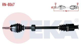 KOMPLE AKS SAĞ ÖN DACİA LOGAN (LS) 1.4 UZUNLUK 763MM 2004-2012 resmi