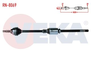 KOMPLE AKS SAĞ ÖN RENAULT TRAFİC II (FL) 1.9 DCI UZUNLUK 1020MM 2001-2006 resmi