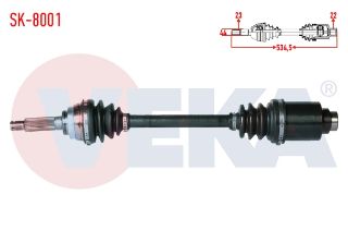 KOMPLE AKS SOL ÖN SUZUKİ ALTO I (EC) 0.8  UZUNLUK 534,5MM 1986-1993 resmi