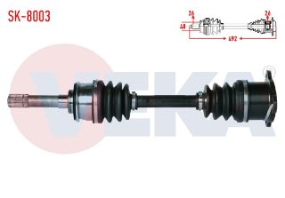 KOMPLE AKS SOL ÖN SUZUKİ VİTARA (ET,TA) 1.6İ 16V UZUNLUK 492MM 1988-1999 resmi