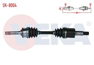 KOMPLE AKS SAG ON SUZUKİ VİTARA (ET,TA) 1.6İ 16V UZUNLUK 603MM 1988-1999 resmi