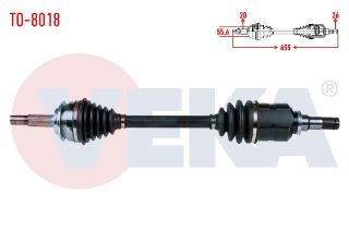 KOMPLE AKS SOL ÖN TOYOTA YARİS (P9) 1.4 D-4D M-T UZUNLUK 655MM 2006-2010 resmi