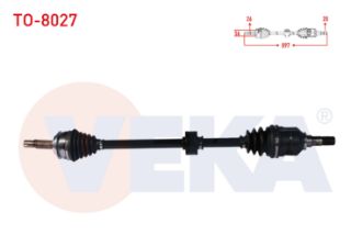 KOMPLE AKS SAĞ ÖN TOYOTA YARİS (P13) 1.4 D-4D M-T UZUNLUK 897 MM 2011- resmi