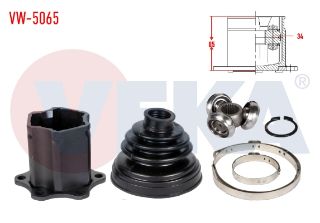 AKS KAFASI SOL SAĞ ÖN İÇ VOLKSWAGEN GOLF V (1K1) 1.9 TDI DSG FREZE DIS 34 UZUNLUK 85MM 2003-2009 resmi